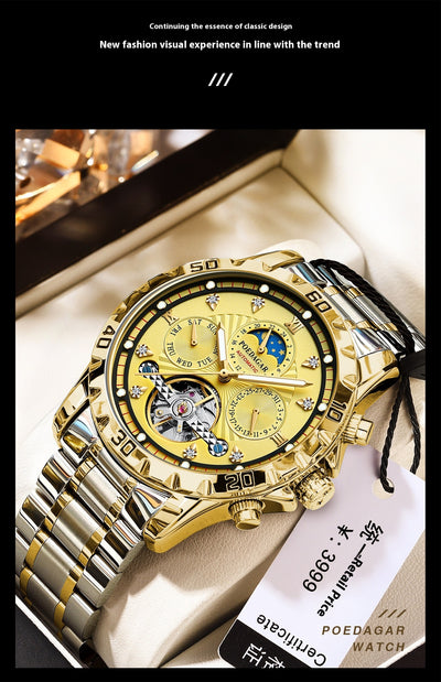 Reloj Mecánico Deportivo Impermeable Multifuncional para Hombre - Image 12