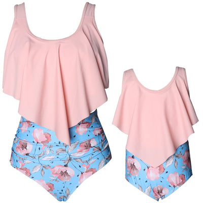 Bikini de Cintura Alta con Volantes - Traje de Baño Familiar a Juego - Image 10