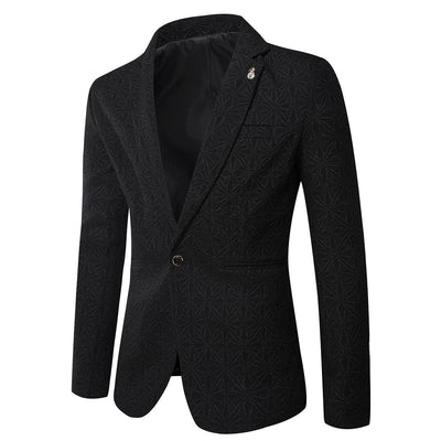 Chaqueta Slim Fit Jacquard Coreana para Hombre - Image 7