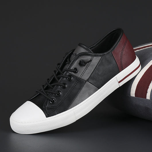 Zapatos de Cuero para Hombre con Contraste de Colores y Suela de Goma - Image 2