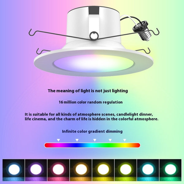 Lámpara de Techo LED Inteligente WiFi con Control Remoto y Cambio de Colores RGBW