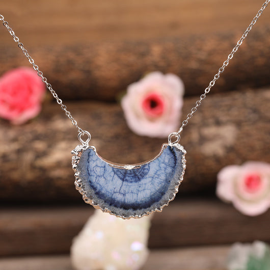 Collar Bohemio con Colgante de Ágata Geoda y Girasol - Image 25
