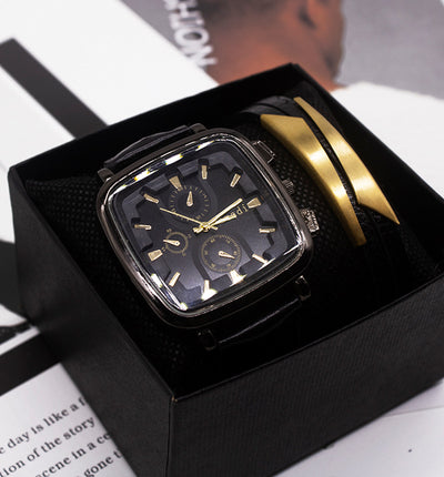 Juego de Relojes para Hombre Estilo Empresarial con Caja de Dos Piezas - Image 8