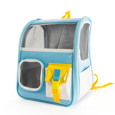 Mochila Transparente Portátil para Mascotas - Bolsa de Viaje Respirable con Diseño Moderno - Image 7