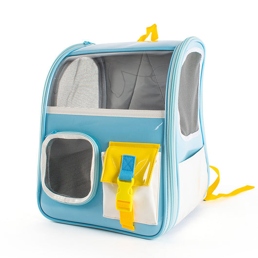 Mochila Transparente Portátil para Mascotas - Bolsa de Viaje Respirable con Diseño Moderno - Image 7