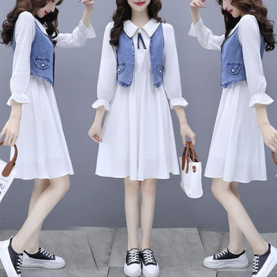 Conjunto Denim: Vestido Camisero + Chaleco Spring - Image 8