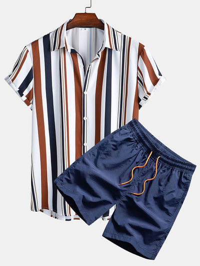 Conjunto Casual de Cardigan y Shorts con Estampado Digital - Image 7