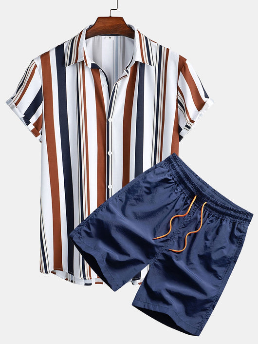 Conjunto Casual de Cardigan y Shorts con Estampado Digital - Image 7