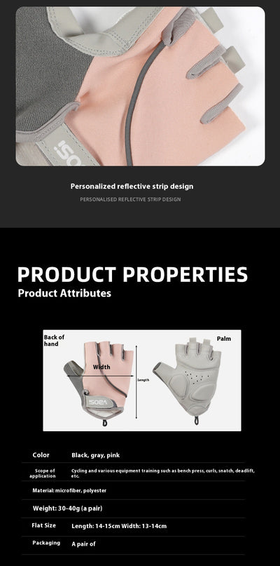 Guantes Deportivos Antideslizantes de Medio Dedo para Fitness y Exterior - Image 9
