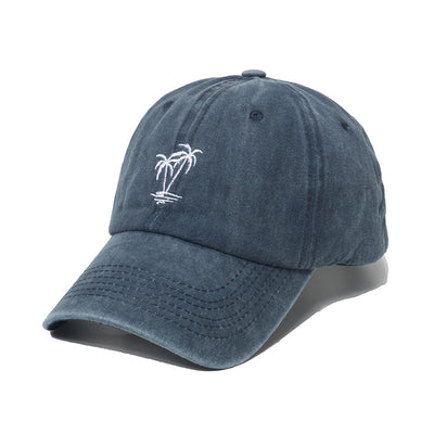 Gorra Vaquera Desgastada con Estampado de Coco y Palmera - Image 4