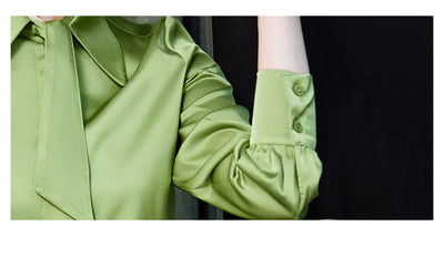 Blusa Ejecutiva sin Planchado con Cuello y Volantes - Image 16
