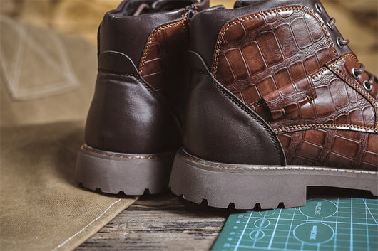 Botas de Cuero Retro con Cierre Lateral para Aventuras Urbanas - Image 33