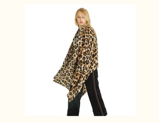 Bufanda Estampado Leopardo Otoño Invierno - Abrigo Suave de Cashmira Artificial - Image 17