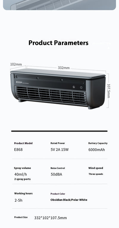 Ventilador Recargable de Pared con Control Remoto para el Hogar - Image 9