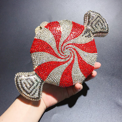 Clutch de Cristal Diamante Caramelo para Mujer