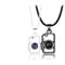 New Camera-shaped Hollow Magnetic Projection Stitching Necklace Camera Negro and Plateado