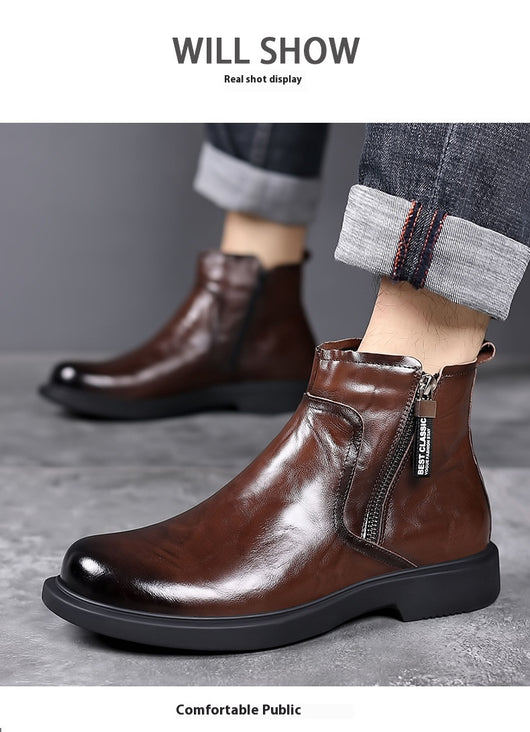 Botas de Trabajo Estilo Británico Antideslizantes Transpirables para Hombre - Image 34
