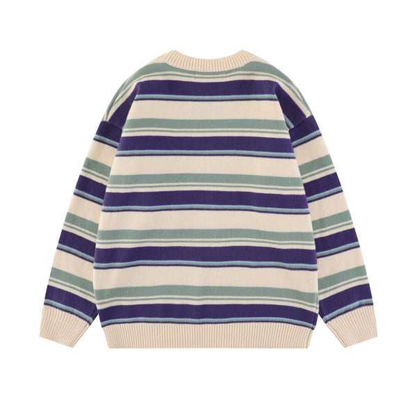 Suéter Casual de Contraste de Colores - Prenda Base Versátil