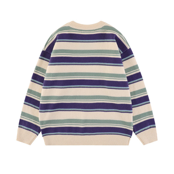 Suéter Casual de Contraste de Colores - Prenda Base Versátil