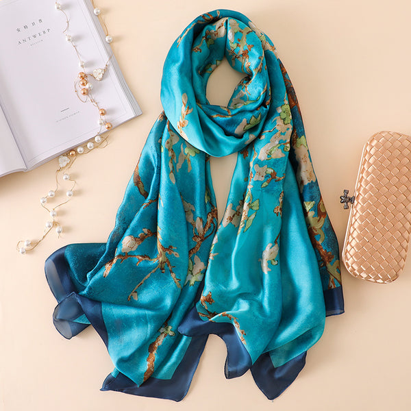 Pañuelo de Seda Estampado para Mujer - Diseño Elegante y Versátil