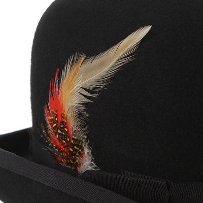 Sombrero Bombín de Lana con Pluma Británica - Image 4
