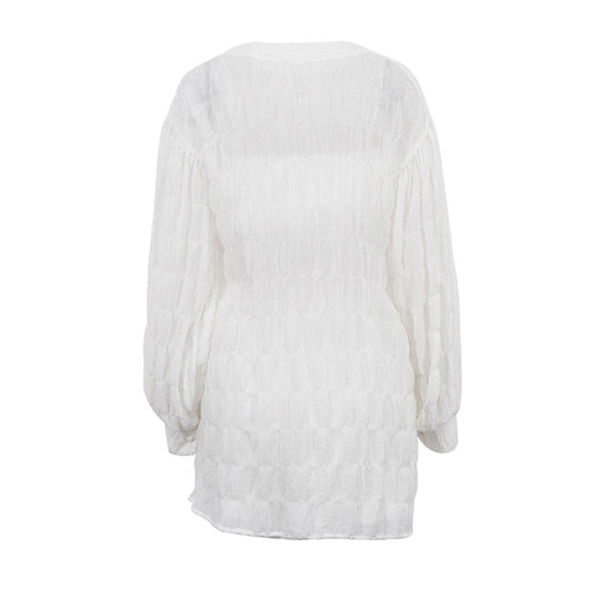 Conjunto de 3 Piezas: Blusa Suelta Manga Larga, Short Cintura Alta - Image 11
