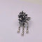 Anillo Floral Retro Tridimensional con Borla