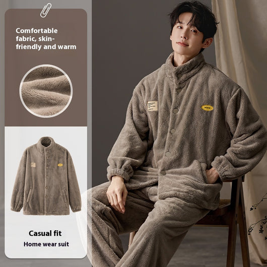 Pijama Talla Grande para Hombre de Manga Larga Cálido y Cómodo - Image 6