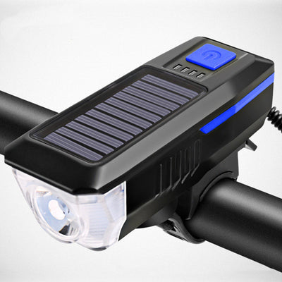 Faro Bicicleta LED Solar con Bocina USB Recargable - Image 3