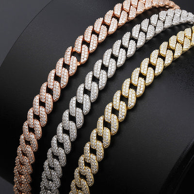 Pulsera de Plata Hip Hop con Diamantes y Circonia Cúbica Estilo Cubano - Image 2