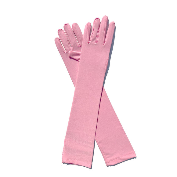 Guantes Elásticos de Seda Láctea para Mujer