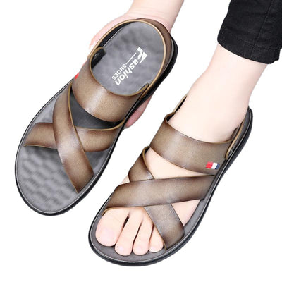 Sandalias Outdoor de Cuero Doble Capa Resistentes al Desgaste - Image 2