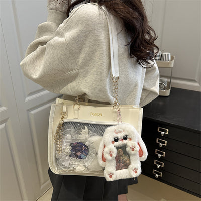 Bolsa Tote Amplia de Diseño Minimalista Japonés para Uso Casual