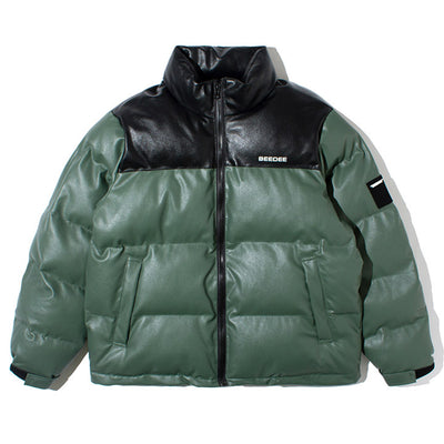 Chaqueta de Algodón con Cuello Alzado en Cuero PU - Estilo Moderno para Hombre - Image 10