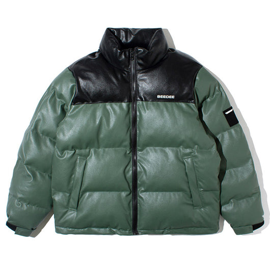 Chaqueta de Algodón con Cuello Alzado en Cuero PU - Estilo Moderno para Hombre - Image 10