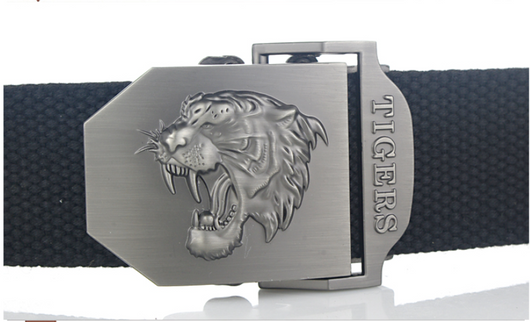 Cinturón Canvas para Hombre con Hebilla Automática Cabeza de Tigre - Image 11