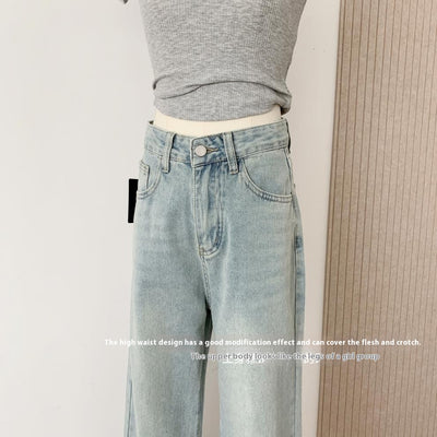 Jeans Anchos Azul Claro con Bordado de Ballet - Image 7