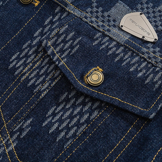 Chaqueta Plaid con Estampado de Letras - Tendencia Moderna para Hombre - Image 10