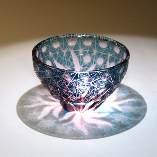 Vaso de Cristal Tallado a Mano