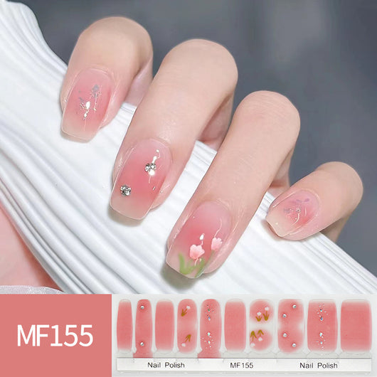 Pegatinas de Uñas Tulipanes Pintados a Mano - Image 7