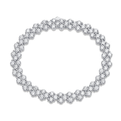 Pulsera de Lujo Canon: Plata S925 con Moissanita Premium y Baño de Platino