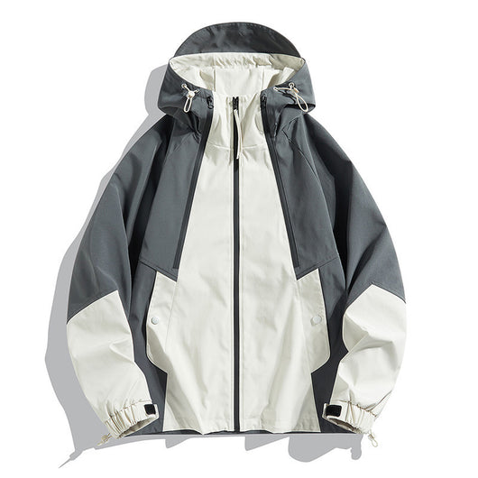 Chaqueta Bomber Impermeable y Cortavientos para Parejas - Diseño Color Block Casual - Image 8