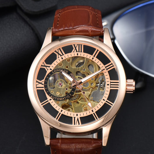 Reloj Mecánico Hombre Escala Romana Resistente al Agua Estilo Ejecutivo - Image 7