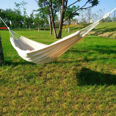 Hamaca de Camping Portátil - Cama Colgante de Algodón para Viajes y Supervivencia - Image 5