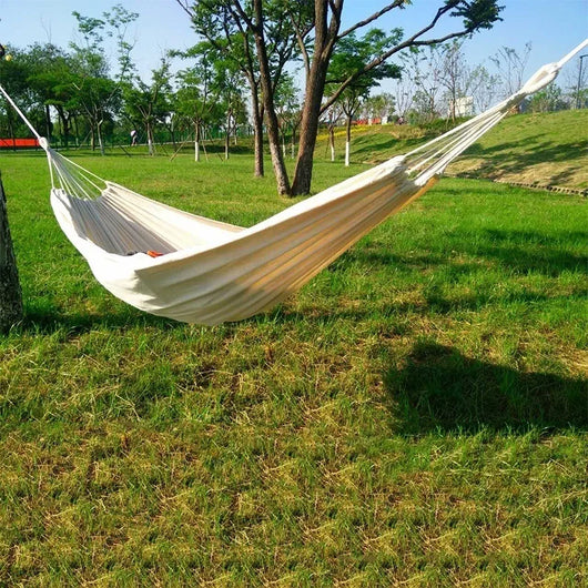 Hamaca de Camping Portátil - Cama Colgante de Algodón para Viajes y Supervivencia - Image 5