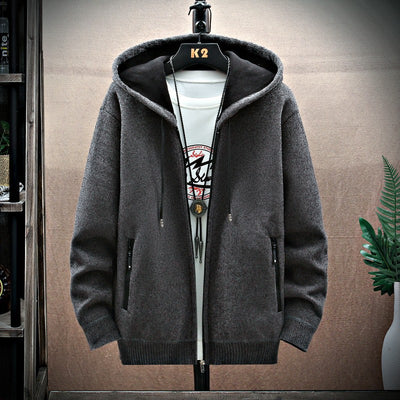 Cardigan Hoodie Acolchado de Terciopelo para Hombre - Image 11