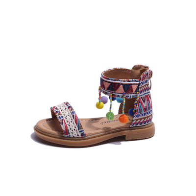 Sandalias de Vacaciones Étnicas y Estilo Internacional para Niñas - Image 5