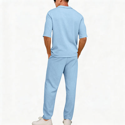 Traje Ejecutivo de Manga Corta con Solapa y Pantalón - Image 39