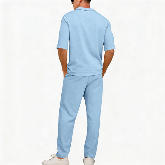 Traje Ejecutivo de Manga Corta con Solapa y Pantalón - Image 39