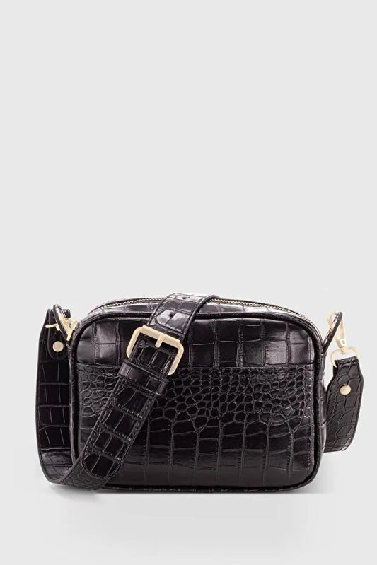Bolso Bandolera con Textura de Cocodrilo para Mujer